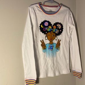 Cute black girl long sleeve size 6x/7 shirt